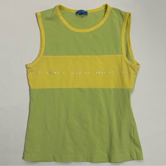 ESCADA SPORT Green Matching Set Zip-Up Track Jacket & Tank Top Size Medium - Picture 12 of 16